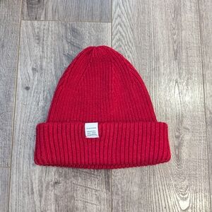 Frank And Oak Red Winter Beanie Knit Hat